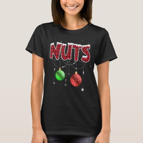 Chest Nuts Christmas Matching Couple Chest T_Shirt