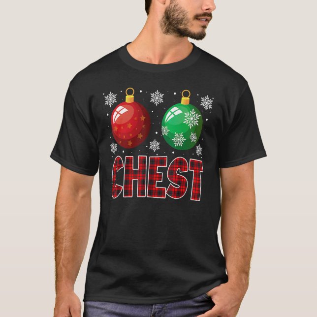 Chest Nuts Christmas   Matching Couple Chestnuts 1 T-Shirt (Front)