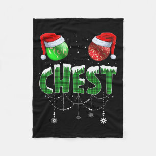Chest Nuts Christmas Matching Couple Chestnuts 2 Fleece Blanket