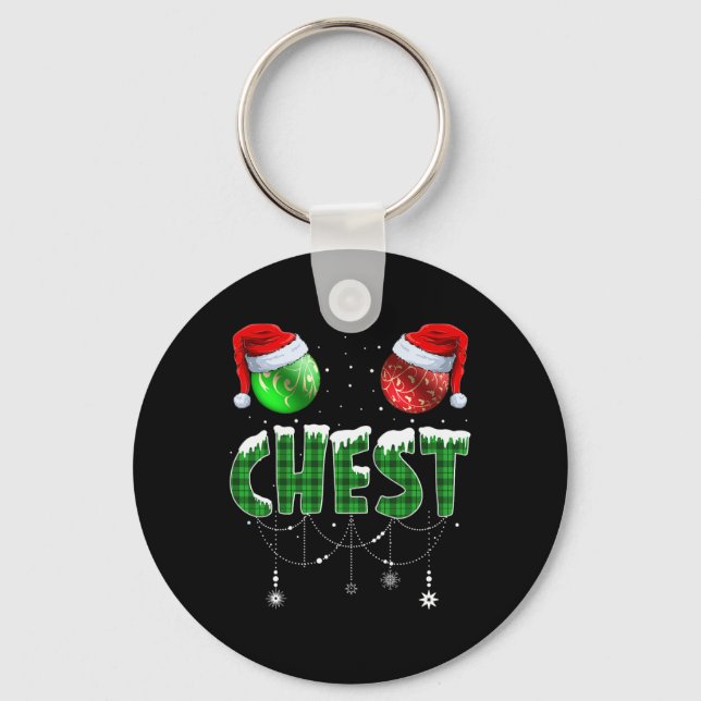 Chest Nuts Christmas Matching Couple Chestnuts 2  Keychain (Front)