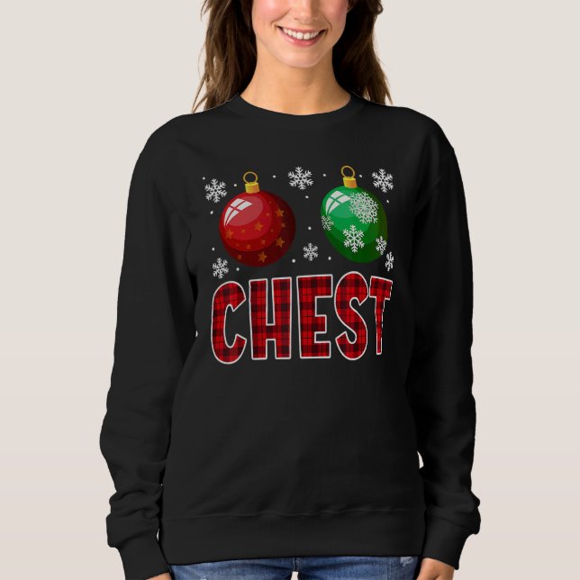 Chest Nuts Christmas   Matching Couple Chestnuts 7 Sweatshirt (Front)