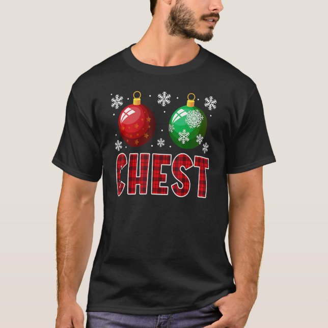Chest Nuts Christmas   Matching Couple Chestnuts 7 T-Shirt (Front)