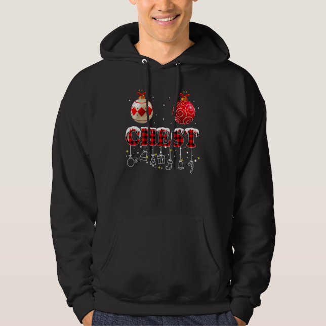 Chest Nuts Christmas   Matching Couple Chestnuts 8 Hoodie (Front)