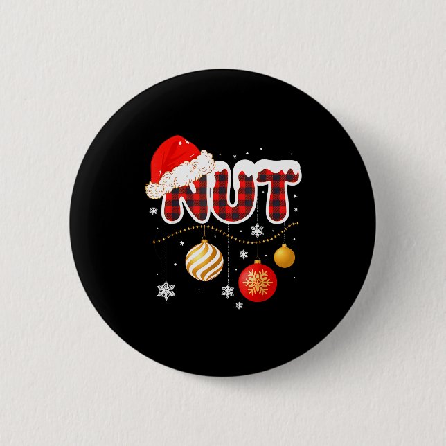 Chest Nuts Christmas Matching Couple Chestnuts  Button (Front)