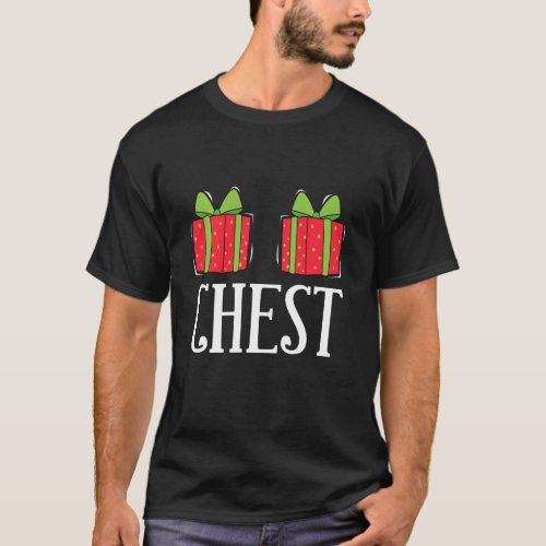 Chest Nuts Christmas Matching Couples Pajama Chest T_Shirt