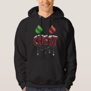 Chest Nuts Christmas Red Plaid Matching Couple Che Hoodie