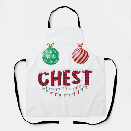 Chest Nuts Christmas Shirt Funny Matching Couple C Apron