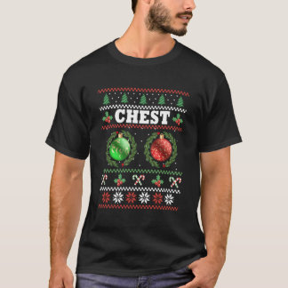 Chest Nuts Christmas Ugly Matching Couple Chestnut T-Shirt