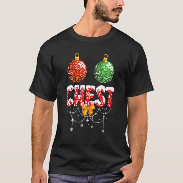 Chest Nuts Couples Christmas Chestnuts Adult Match T-Shirt (Front)