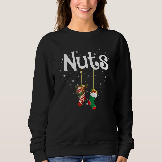 Chest Nuts Couples Christmas Socks Matching Chestn Sweatshirt (Front)