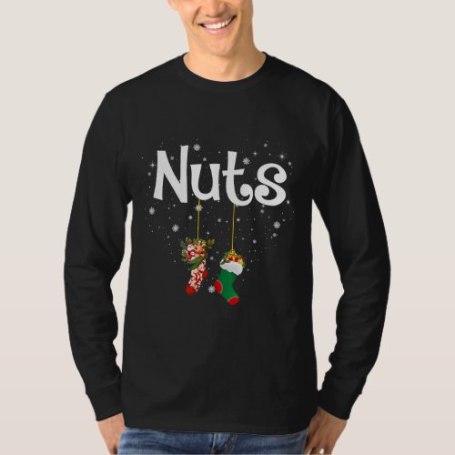 Chest Nuts Couples Christmas Socks Matching T_Shirt