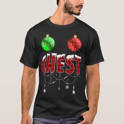 Chest Nuts Funny Matching Chestnuts Christmas Coup T_Shirt