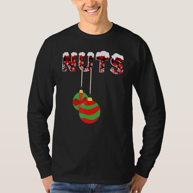 Chest Nuts Funny Matching Chestnuts Christmas Coup T-Shirt (Front)