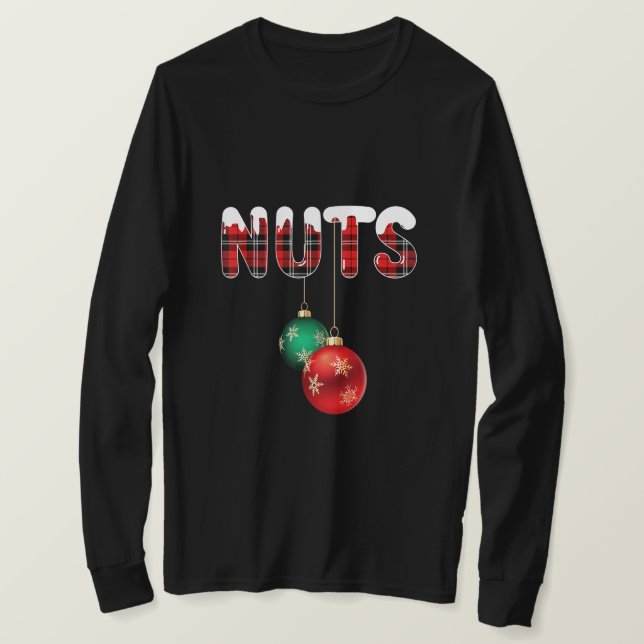 Chest Nuts Funny Matching Chestnuts Christmas Coup T-Shirt (Design Front)