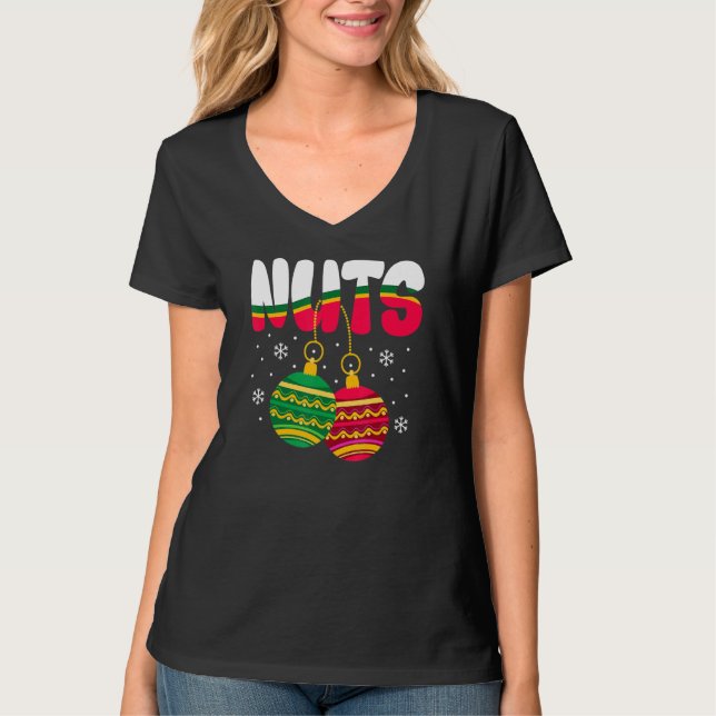 Chest Nuts Matching Chestnuts  Christmas Couples H T-Shirt (Front)