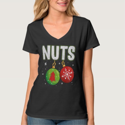 Chest Nuts Matching Chestnuts  Christmas Couples N T_Shirt