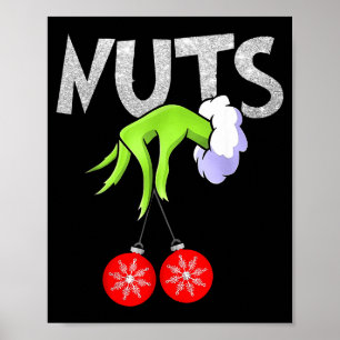 Chest Nuts Matching Chestnuts Christmas Snow Coupl Poster