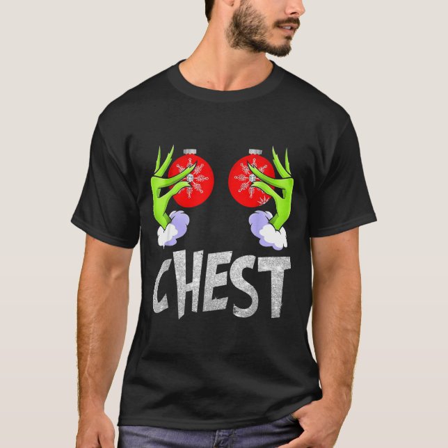 Chest Nuts Matching Chestnuts Christmas Snow Coupl T-Shirt (Front)