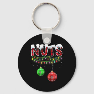 Chest Nuts Matching Chestnuts Fun Christmas Couple Keychain