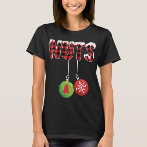 Chest Nuts Matching Chestnuts Red Plaid Christmas  T_Shirt