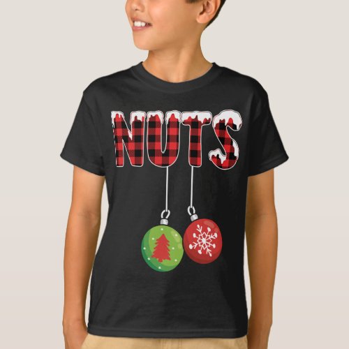 Chest Nuts Matching Chestnuts Red Plaid Christmas  T_Shirt