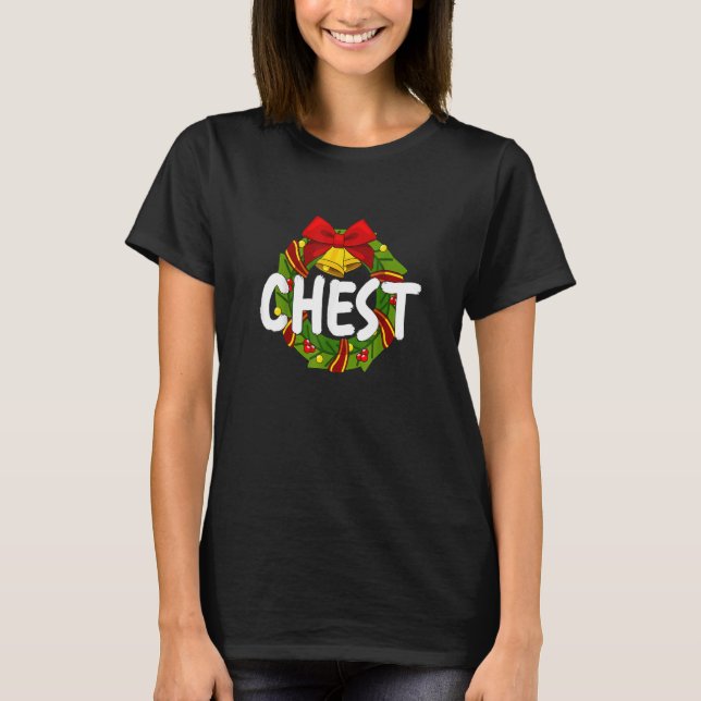 Chest Nuts Matching  Christmas Couples Chestnuts T-Shirt (Front)