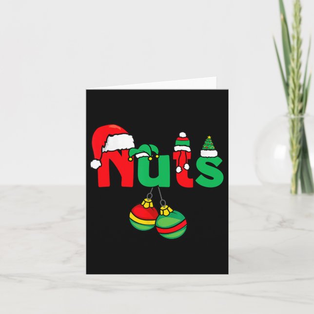 Chest Nuts Matching Couples Chestnuts Funny Christ Card (Front)
