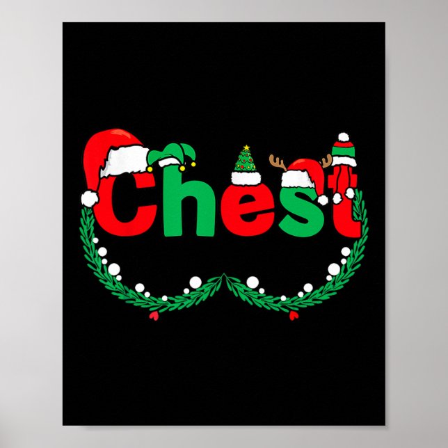 Chest Nuts Matching Couples Chestnuts Funny Christ Poster (Front)