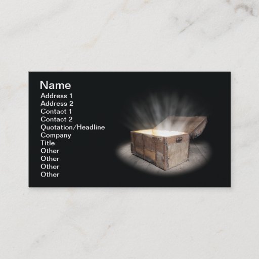 Customizable Chest of treasure business card template