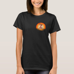 Chest Patch Z Minimalist Vintage Retro Sunset T-Shirt