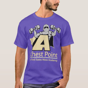 Chest Point Mass Academy Weightlifting Bodybuildin T-Shirt
