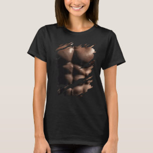 Chest Six Pack I Muscles Bodybuilder I Fake Muscle T-Shirt