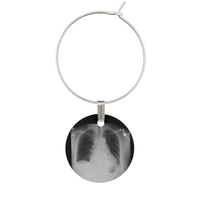 Chest X Ray ~ Wine Charm (Front)