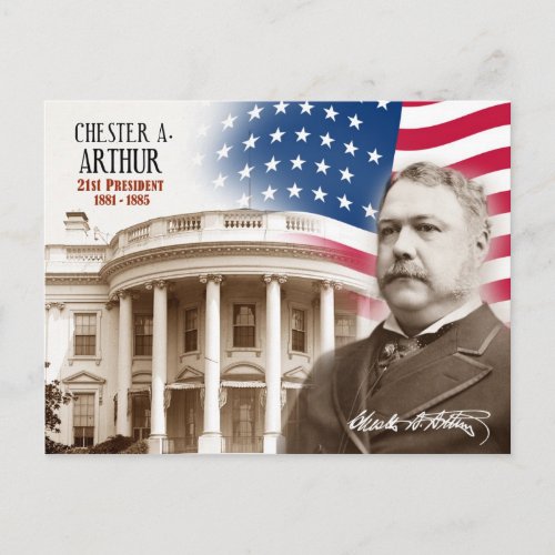 Chester A Arthur _  21st President of the US Postcard