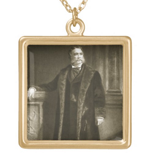 Chester A Arthur 21st President of the United St Gold Plated Necklace