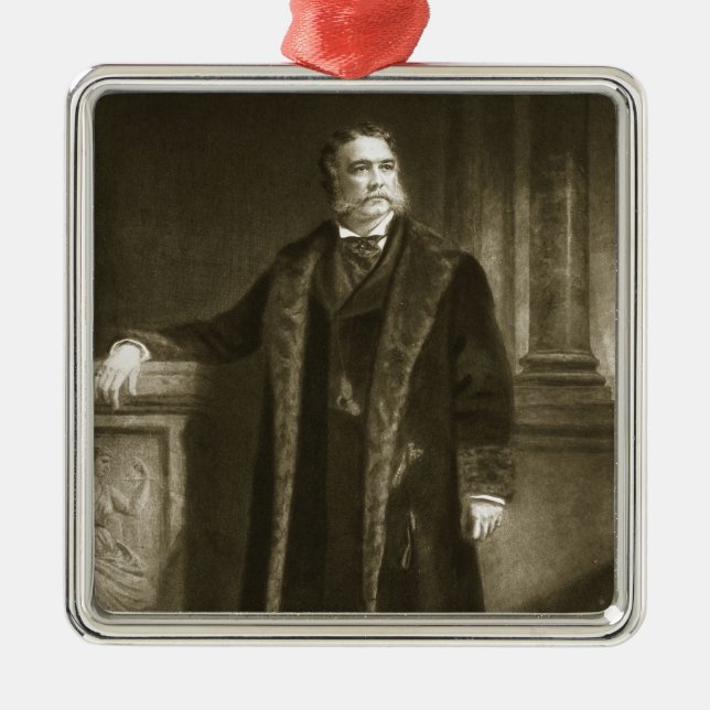 Chester A. Arthur, 21st President of the United St Metal Ornament (Front)