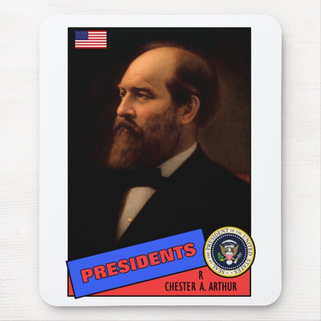 Chester A. Arthur Baseball Card Mouse Pad (Front)