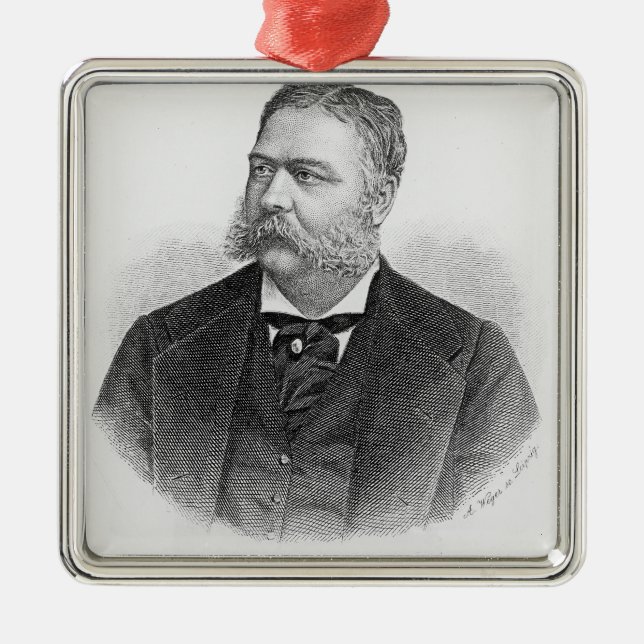 Chester Alan Arthur , engraved by A. Weger Metal Ornament (Front)