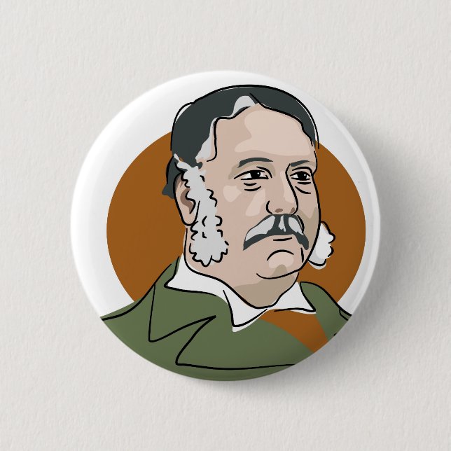 Chester Arthur Pinback Button (Front)