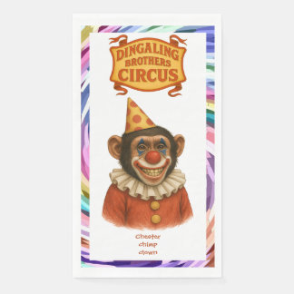Chester, chimp clown paper guest towels