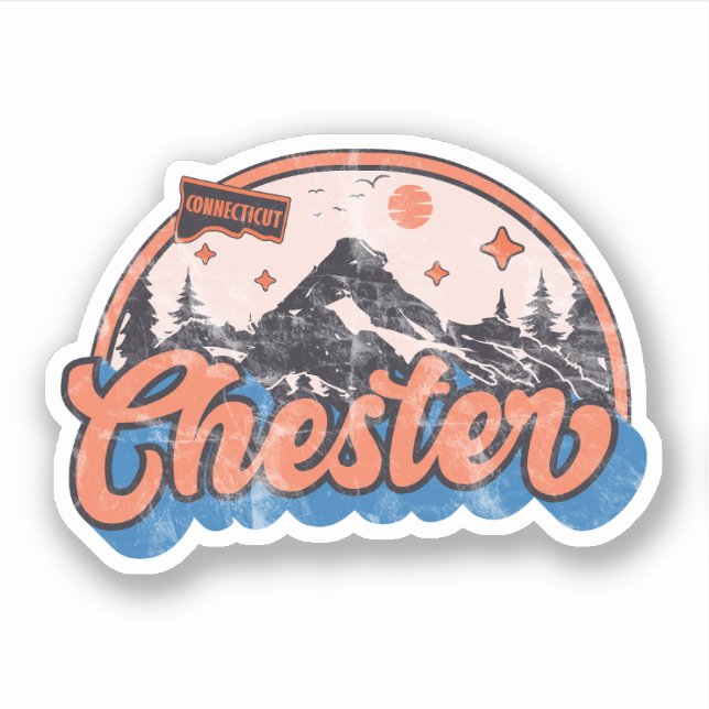 Chester, Connecticut Sticker (Front)