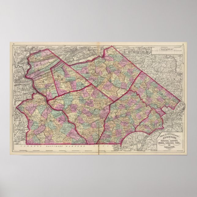 Chester, Dauphin, Berks, Lebanon Poster (Front)