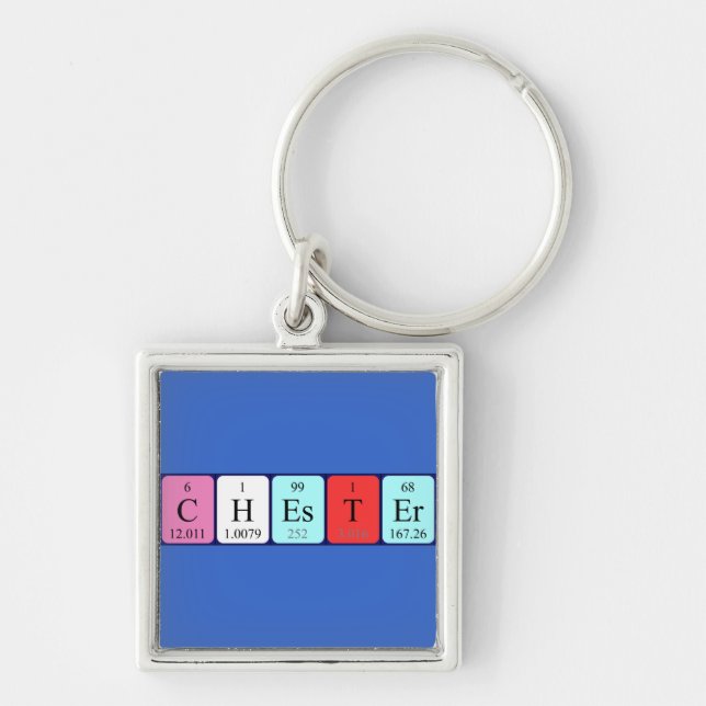 Chester periodic table name keyring (Front)