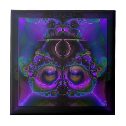 Chester the Cybernetic Owl  Ceramic Tile