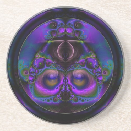 Chester the Cybernetic Owl  Sandstone Coaster