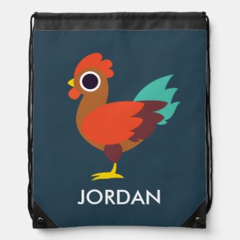 Chester The Rooster Drawstring Bag by peekaboobarn at Zazzle