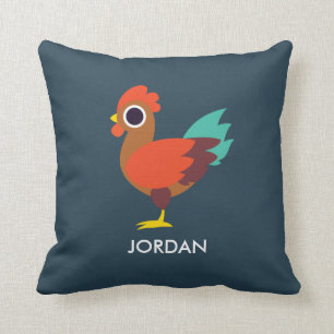 Chester the Rooster Throw Pillow