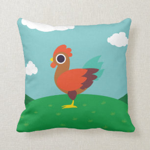 Chester the Rooster Throw Pillow