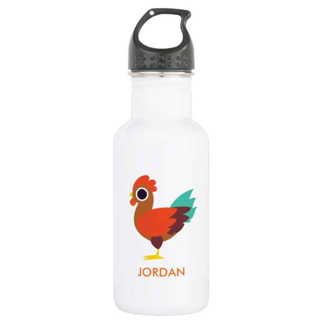 Chester the Rooster Water Bottle (Front)