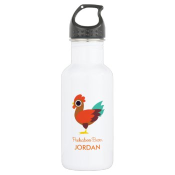 Chester The Rooster Water Bottle by peekaboobarn at Zazzle